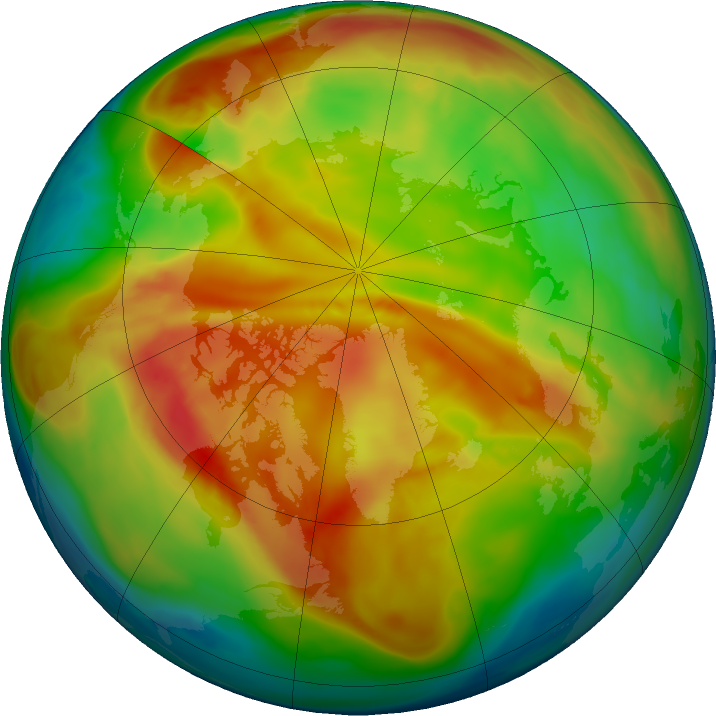 Arctic ozone map for 27 January 2021
